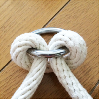 【step04】ロープをしめていく。