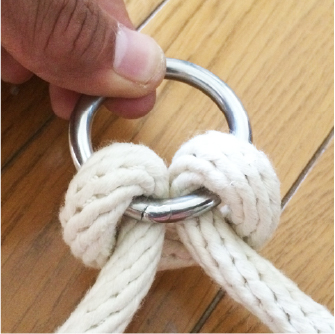 【step05】リングを引っ張りしっかりしめる。
