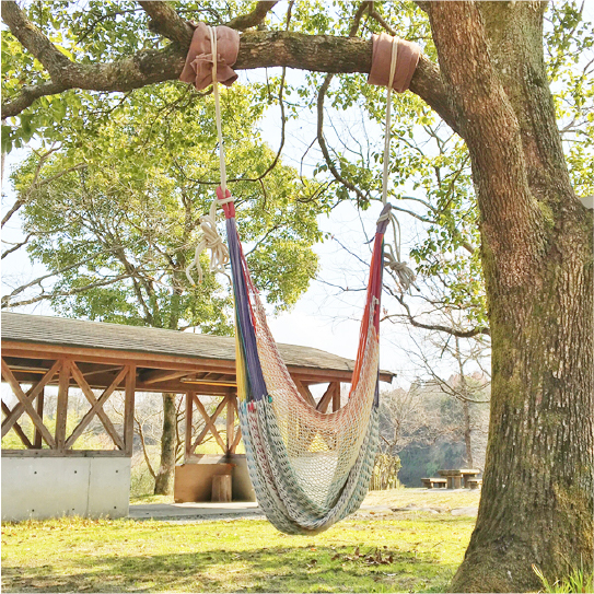 【pattern02】バランスバーを使わず、一本の枝にブランコ吊り